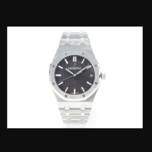 Royal Oak 41mm 15500 SS ZF 1:1 Best Edition Black Textured Dial on SS Bracelet SA4302 Super Clone V3