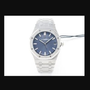 Royal Oak 41mm 15500 SS ZF 1:1 Best Edition Blue Textured Dial on SS Bracelet SA4302 Super Clone V3